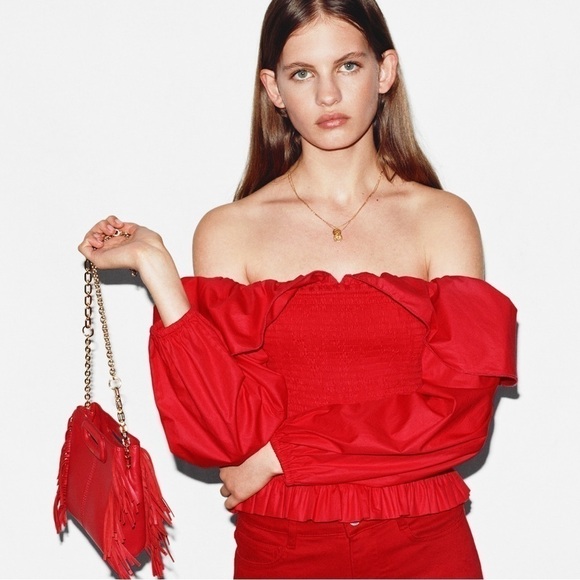 ⭐️MAJE Lenda Smocked Off-The-Shoulder Cotton Top⭐️ - Picture 2 of 11